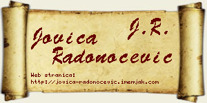 Jovica Radonoćević vizit kartica